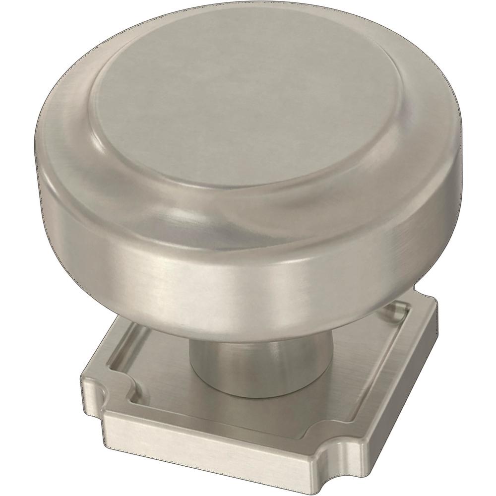 Liberty Notched Backplate 11/4 in. (32 mm) Satin Nickel Knob