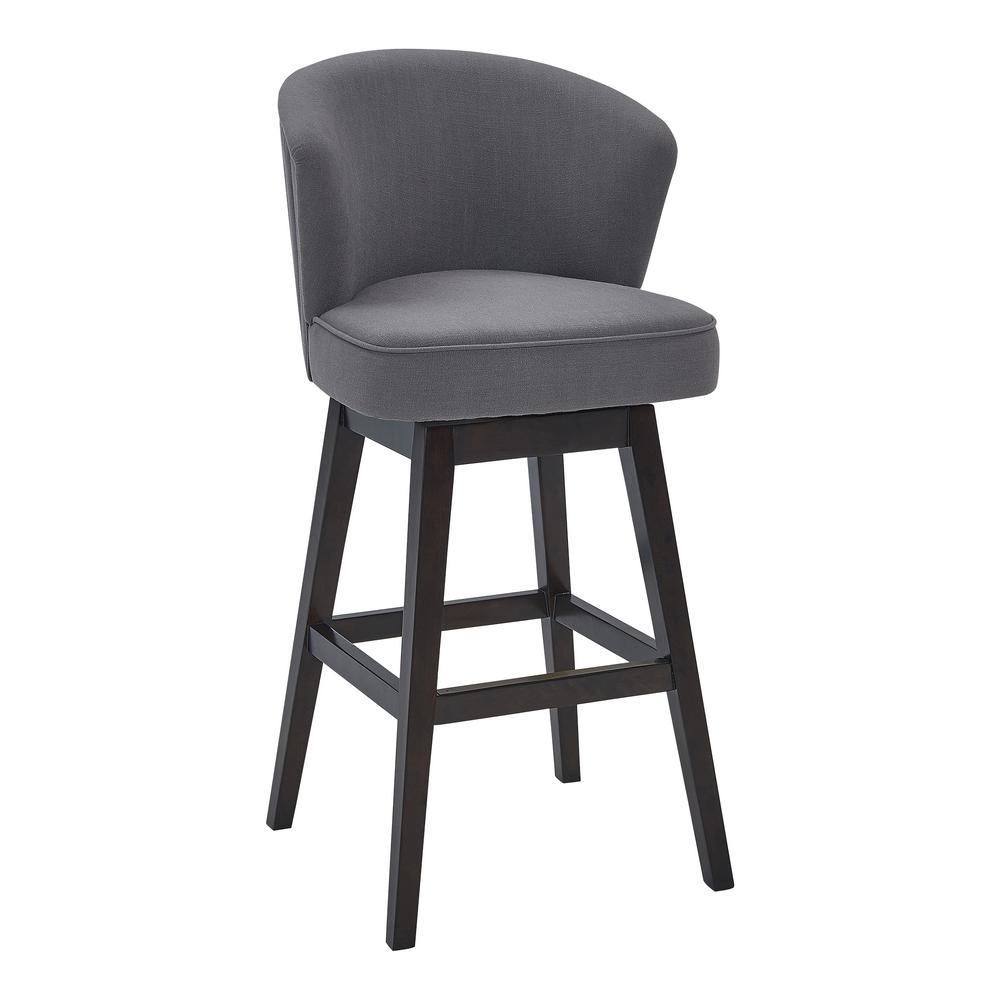 Armen Living Brandy 26" Counter Height Wood Swivel Bar Stool in