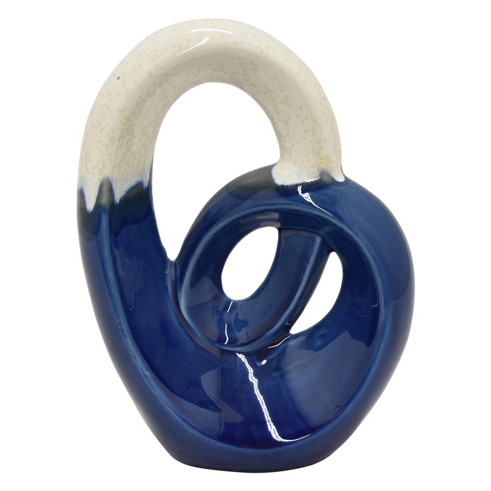 Blue Recently Added Decorative Accessories Home Accents The Porcelain Ceramic Sculpture Finished In Blue