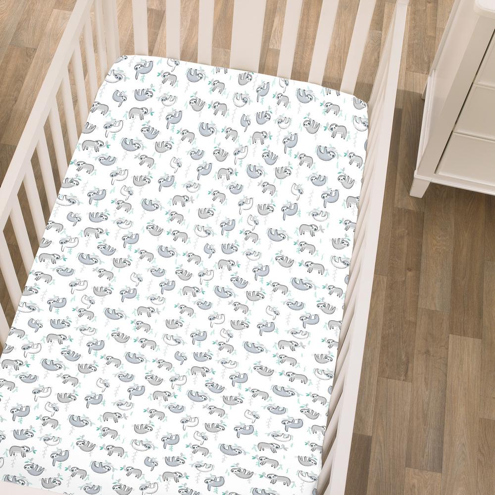 aqua crib sheet