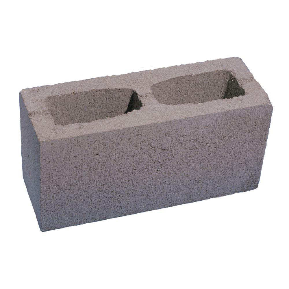 8 in. x 8 in. x 16 in. Grey Concrete Block-100002886 - The Home Depot