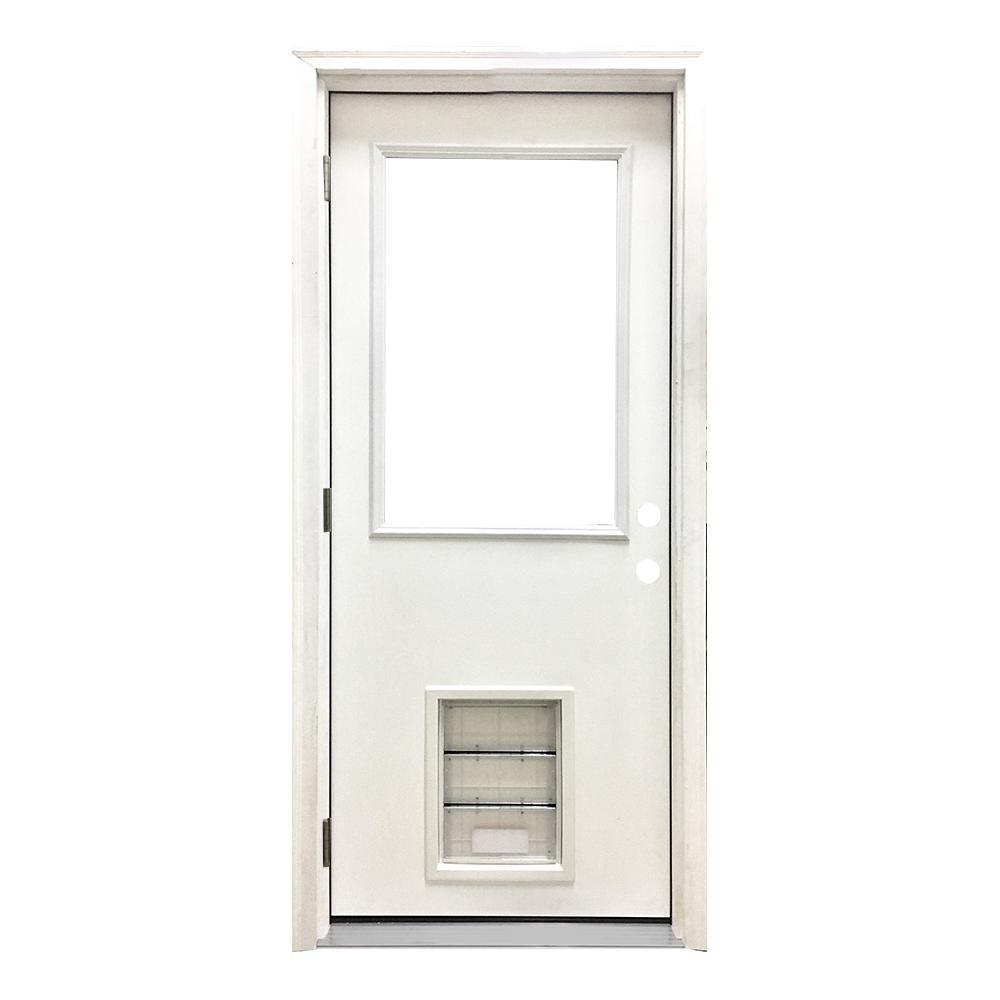 36 x 80 storm door with pet door