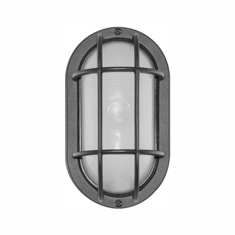 Euri Lighting Black Outdoor Integrated Led Bulkhead Wall Light Eol
