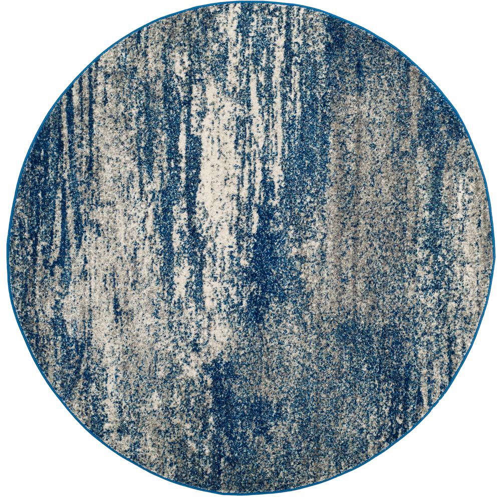 Round Blue Solid Grant Area Rugs The Home Depot Round Area Rug