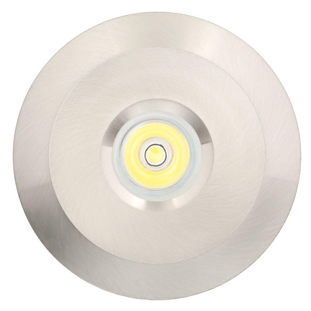 Armacost Lighting Mini Warm White Integrated Led Recessed Puck Light With 2 75 In Round Brushed Steel Trim Ring Armacost Lighting Mini Warm White Integrated Led Recessed Puck Light With 2 75 In Round Brushed Steel Trim Ring