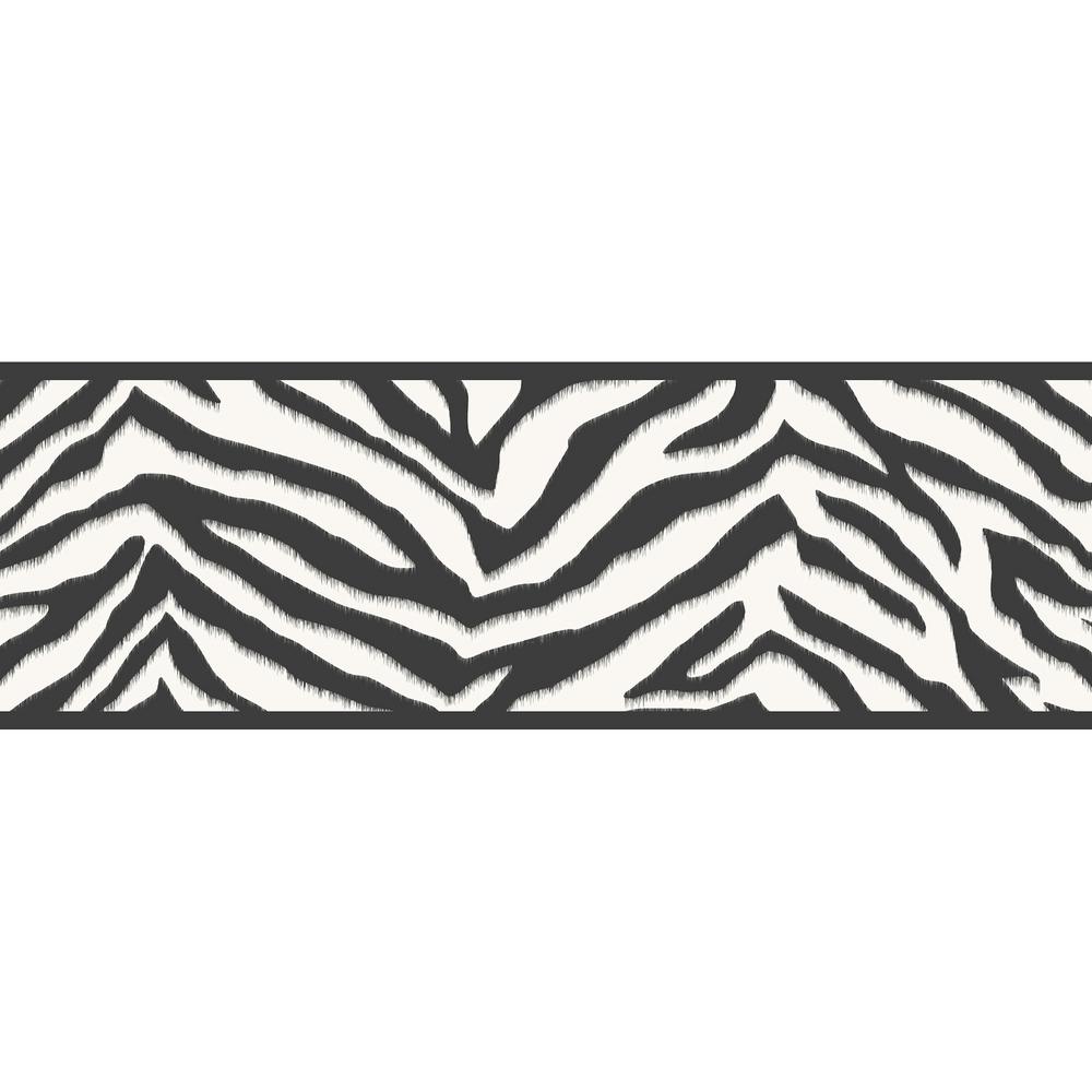 Mia Faux Zebra Stripes Wallpaper Border