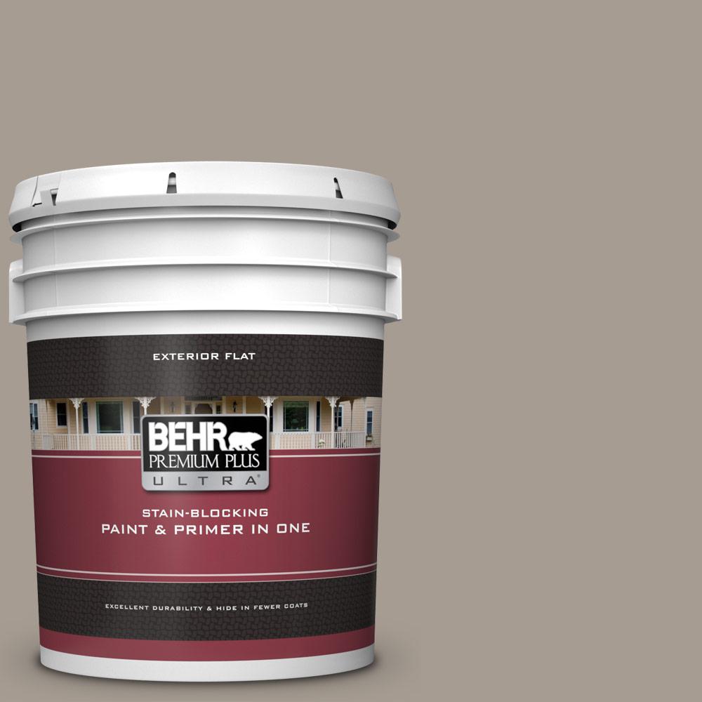 BEHR Premium Plus Ultra 5 gal. N2004 Rustic Taupe Flat Exterior Paint