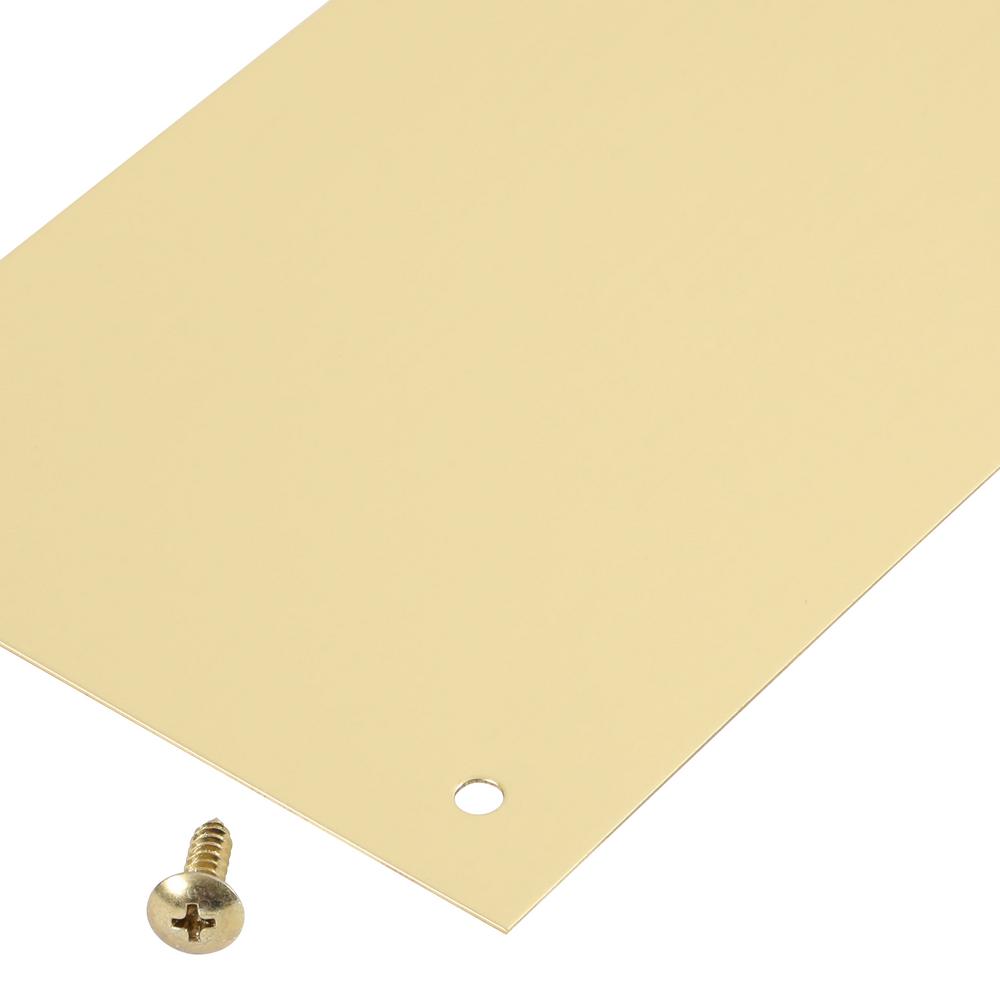 Don-Jo 801544 Push Plate Polished Brass 4/" x 16/" Pack of 1