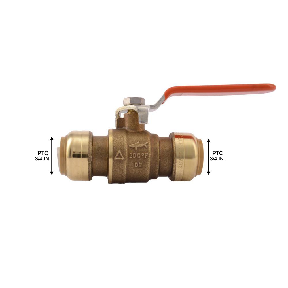 LEAD FREE BRASS 10 PCS 1//2/" SHARKBITE STYLE PUSH FIT BALL VALVE HOT AND COLD