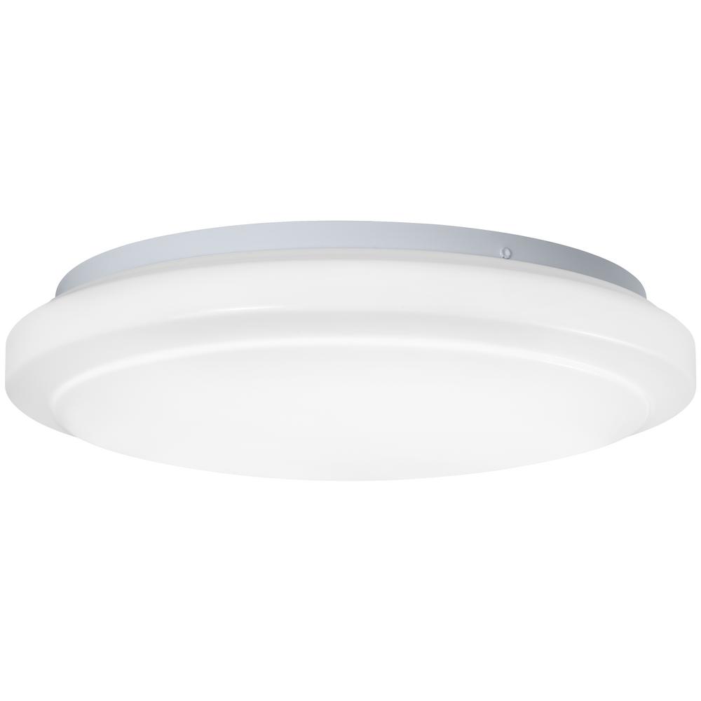 Hampton Bay 16 in. 1-Light Bright White LED Ceiling Flushmount