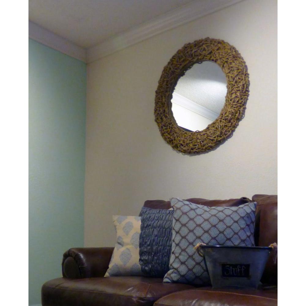 Seagrass 33 in. x 33 in. Round Natural Rope Wall Mirror60203 The