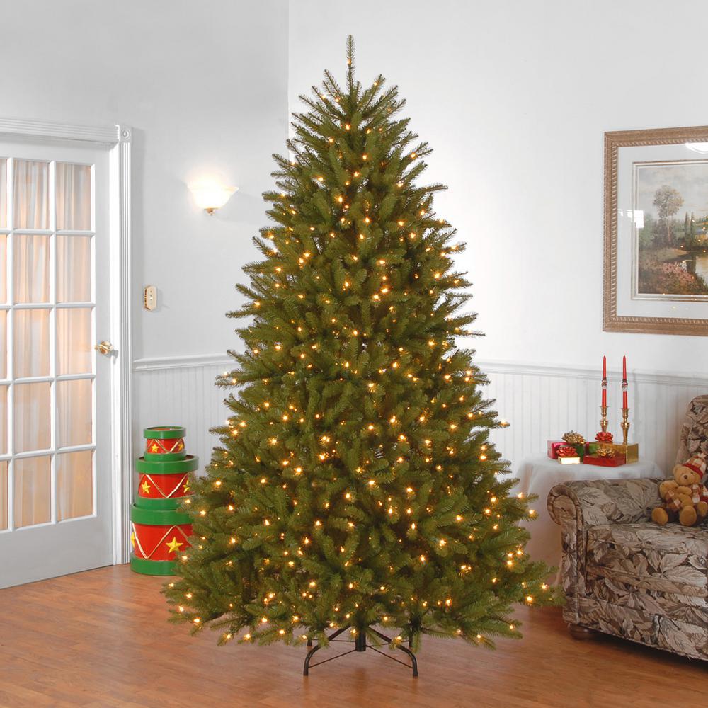 National Tree 7 Foot Pre-lit Artificial Christmas Tree White Lights and Stand