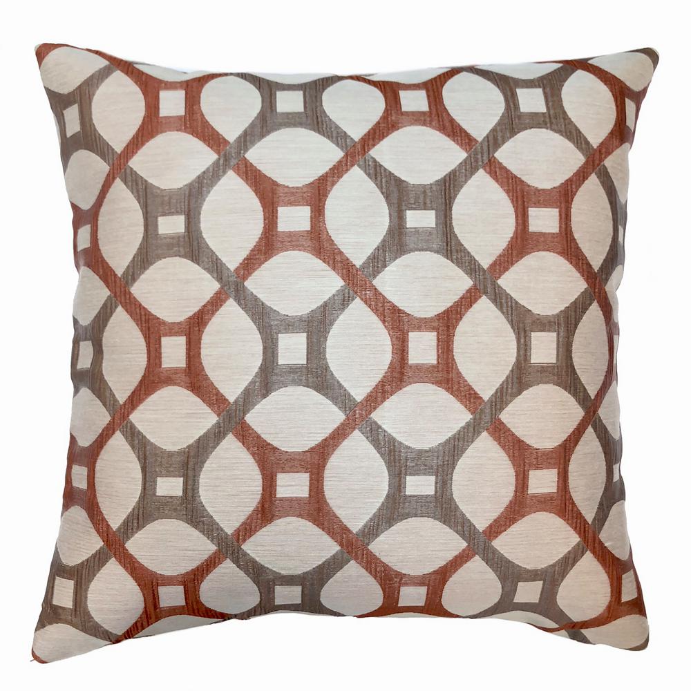 Armen Living Roxbury Coral Geometric Down 7 In X 20 In Throw