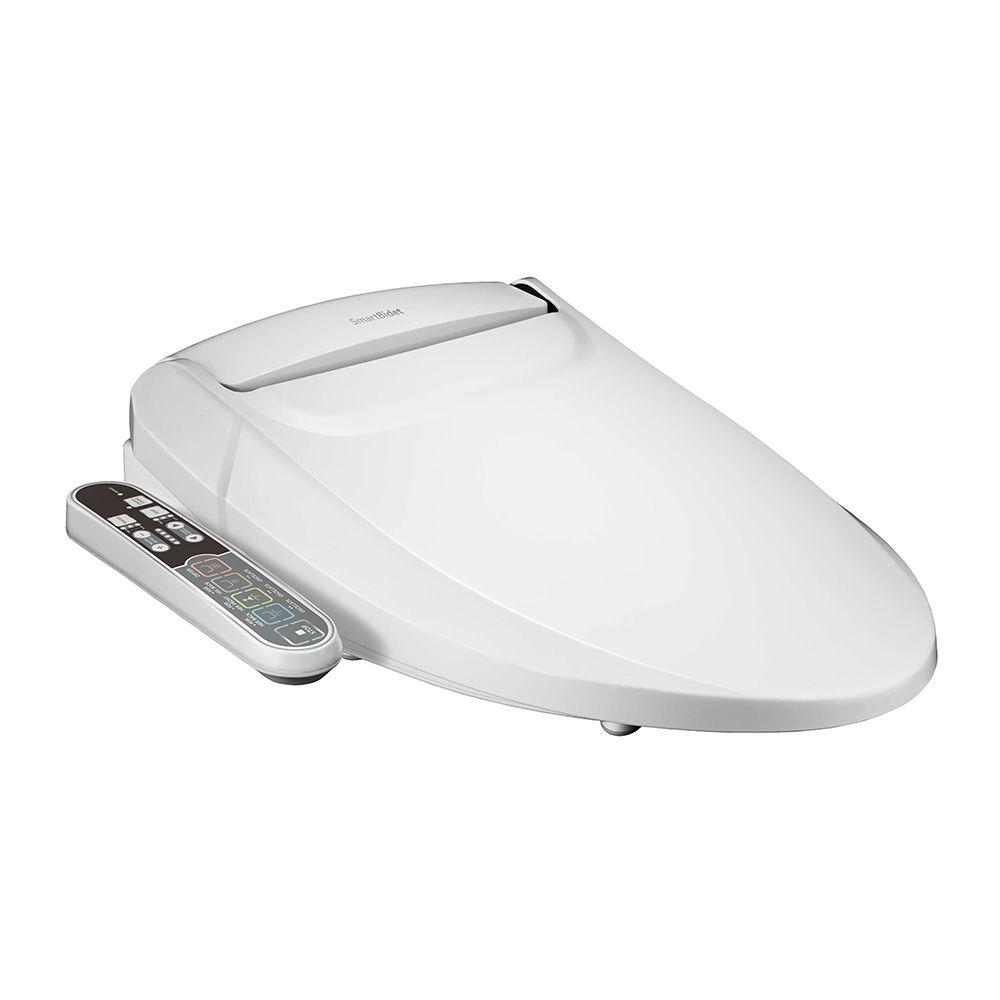SmartBidet Electric Bidet Elongated Heated Toilet Seat Overhang