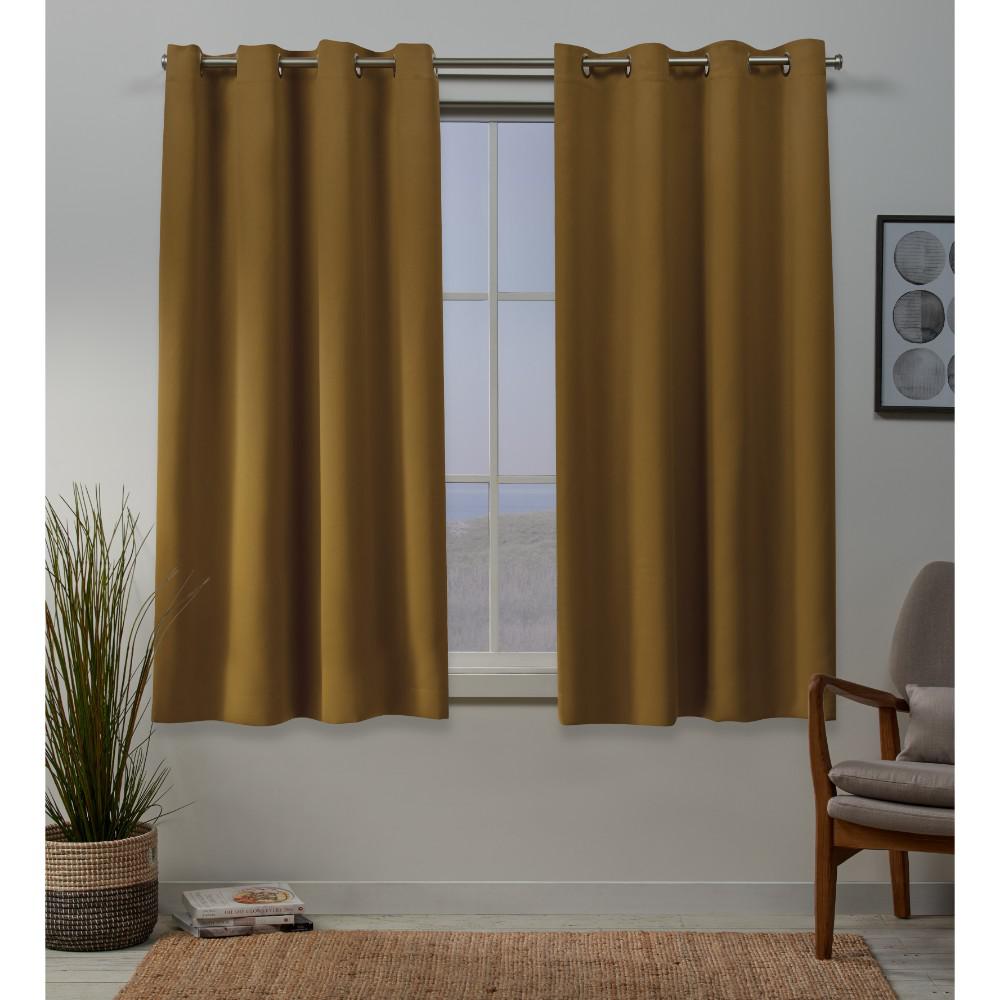 Exclusive Home Curtains Sateen Twill Weave Blackout Grommet Top Curtain