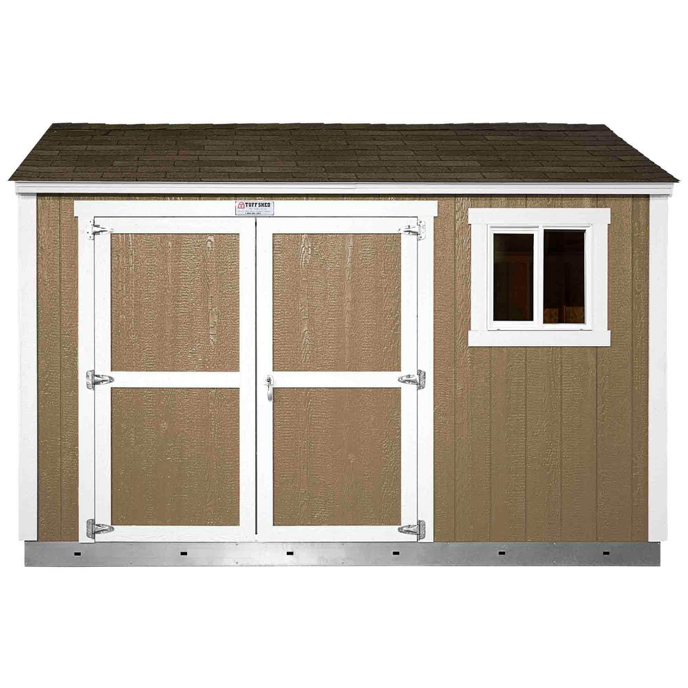 handy home products majestic 8 ft. x 12 ft. wood storage