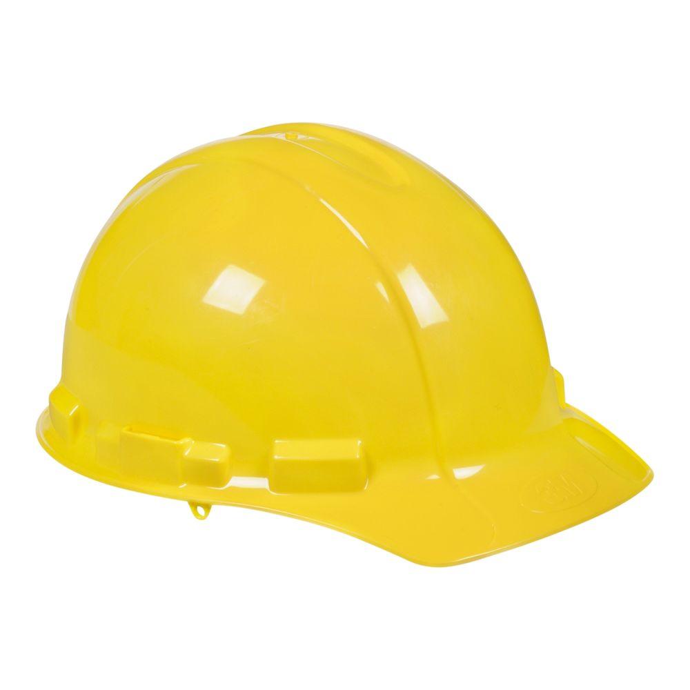 3M Yellow Hard Hat with Ratchet Adjustment (Case of 6)-CHH-R-Y6 - The ...