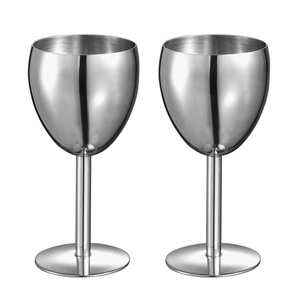 metal champagne glasses