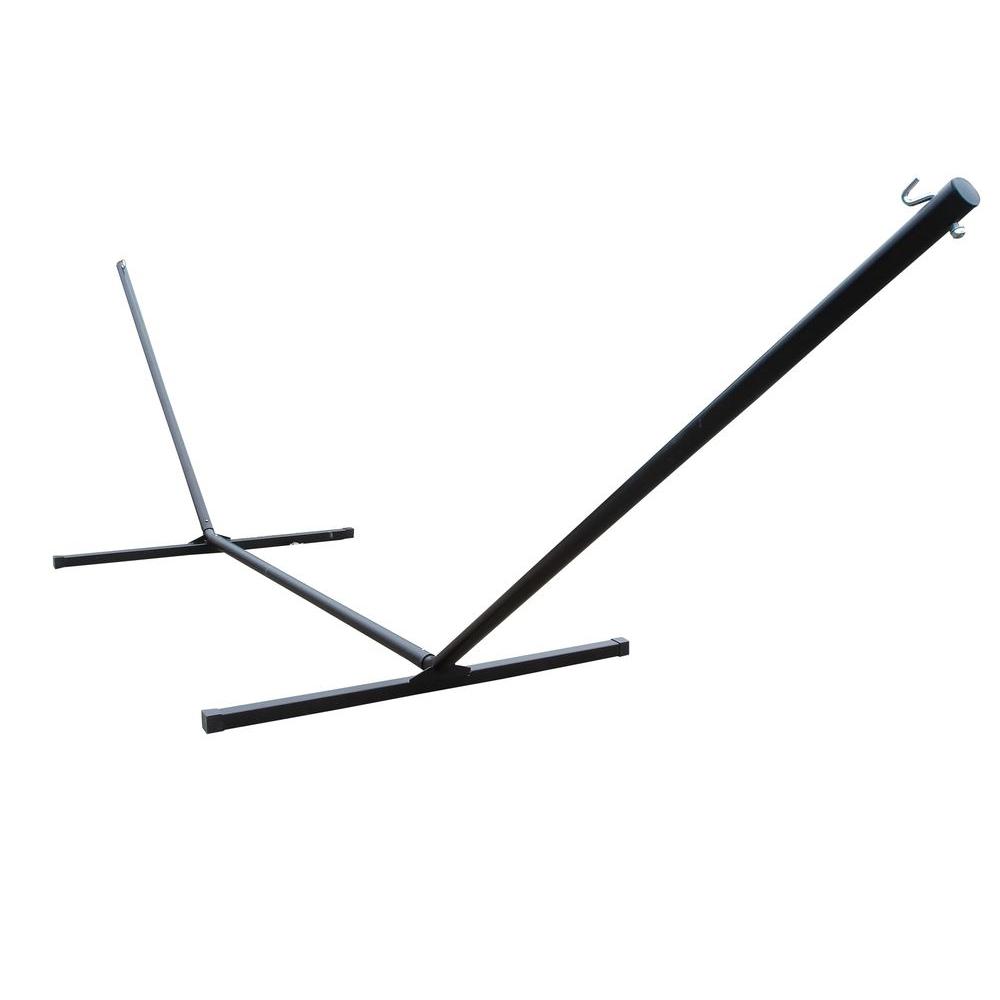 Collapsible Stand Hammocks Patio Furniture The Home Depot 15 Ft 3 Beam Hammock Stand In Black
