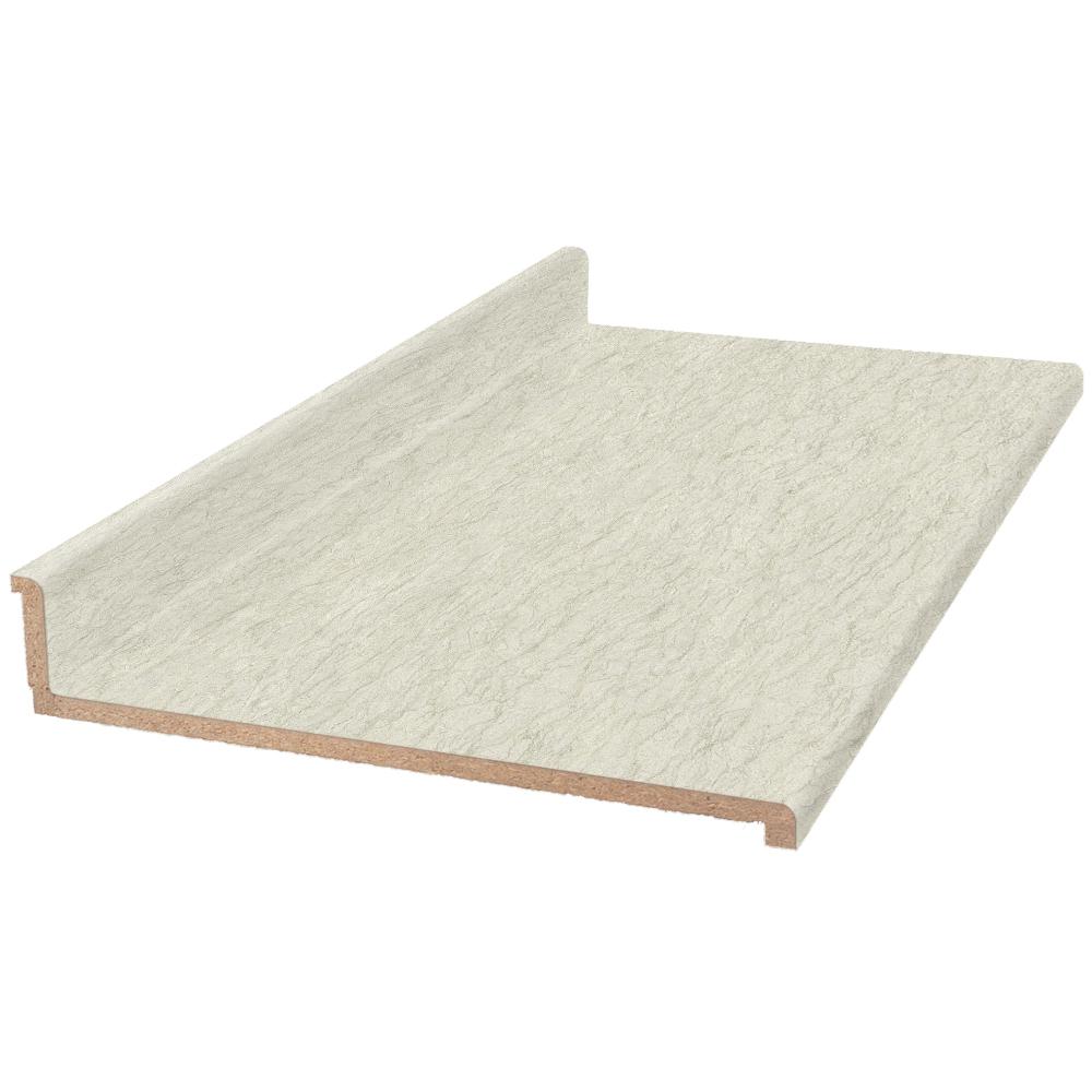 Hampton Bay 8 Ft Laminate Countertop In White Cascade With Tempo