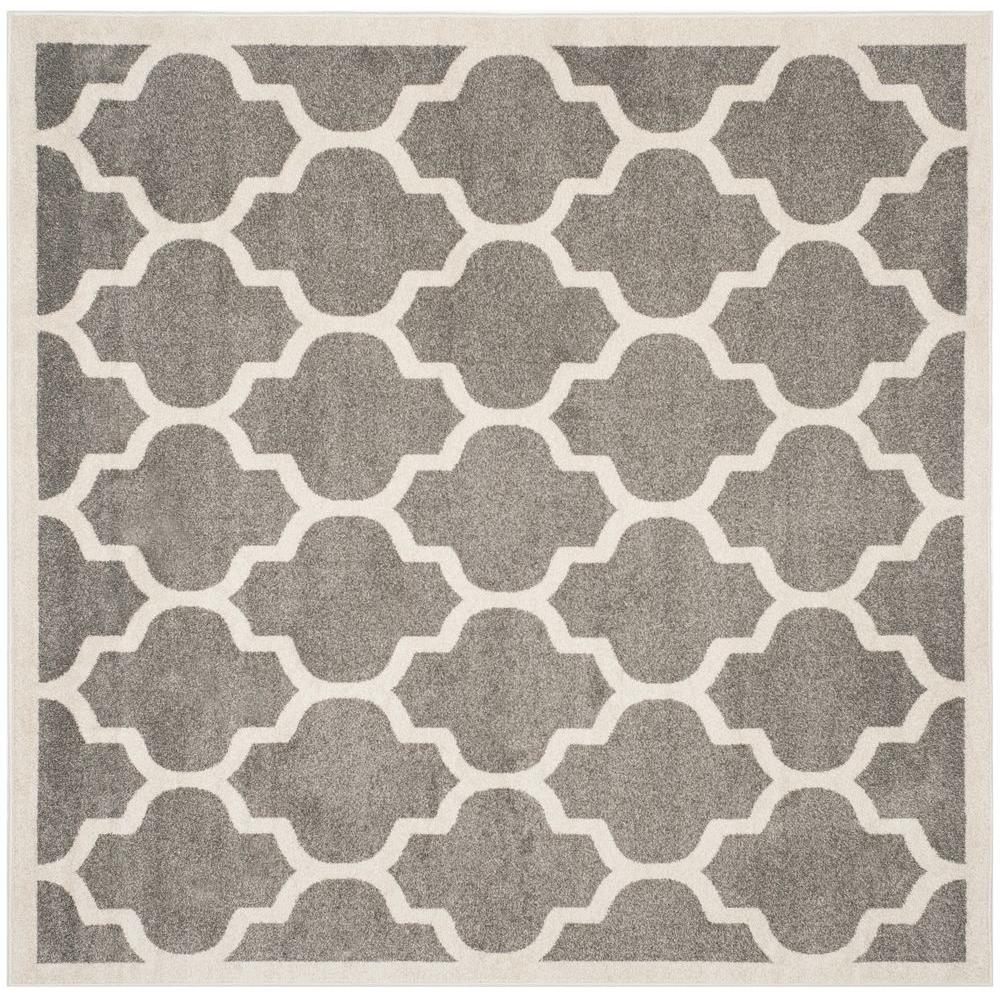 Square Outdoor Rugs Natural/ Blue Indoor Outdoor Floral Area Rug 6 ...