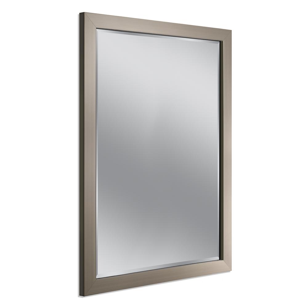 Deco Mirror Modern 26 In X 32 Brushed Nickel 8882 Deco Mirror Modern 26 In X 32 Brushed Nickel 8882 The Home Depot