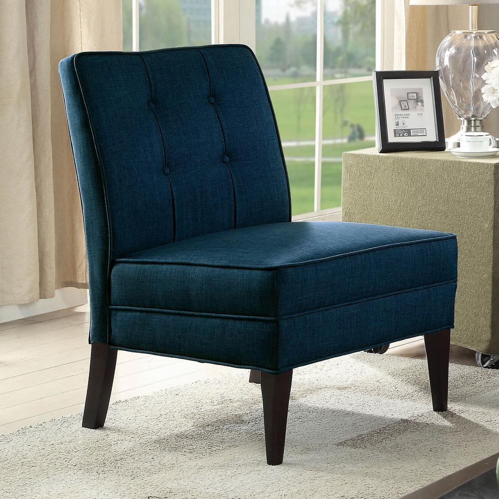 Deandra 33 In Blue Transistional Accent Chair