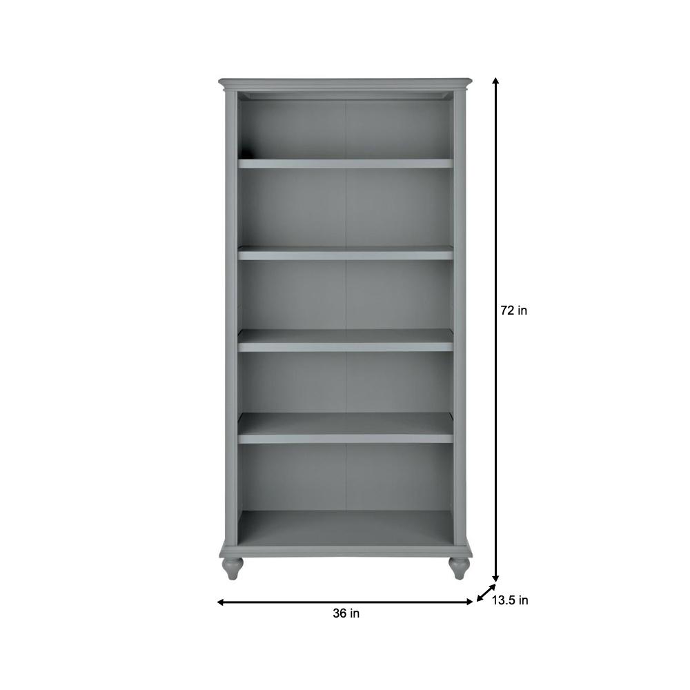 Home Decorators Collection Hamilton 5 Shelf Grey Open Bookcase