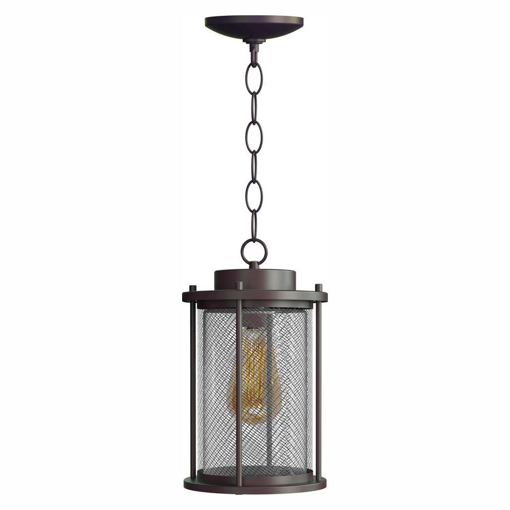 Home Decorators Collection Joelle Collection Antique Bronze Hanging Exterior Pendant Fixture With Edison Led Bulb Es10191abz A The Home Depot