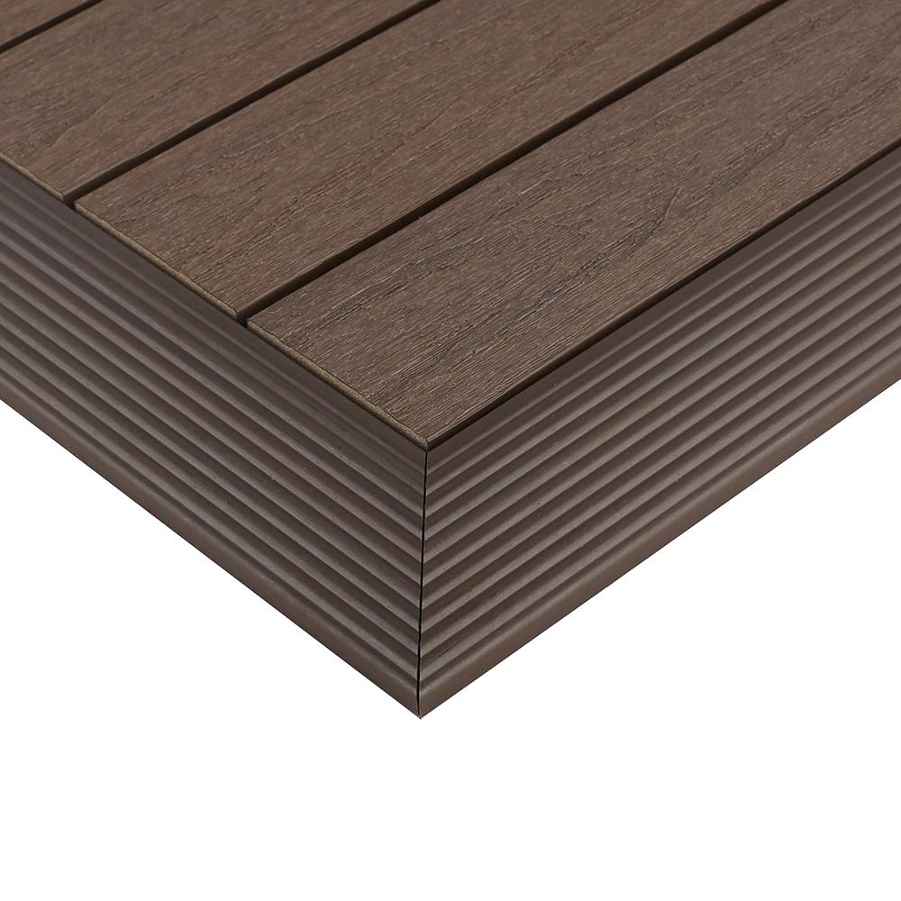 NewTechWood 1/6 ft. x 1 ft. Quick Deck Composite Deck Tile Outside