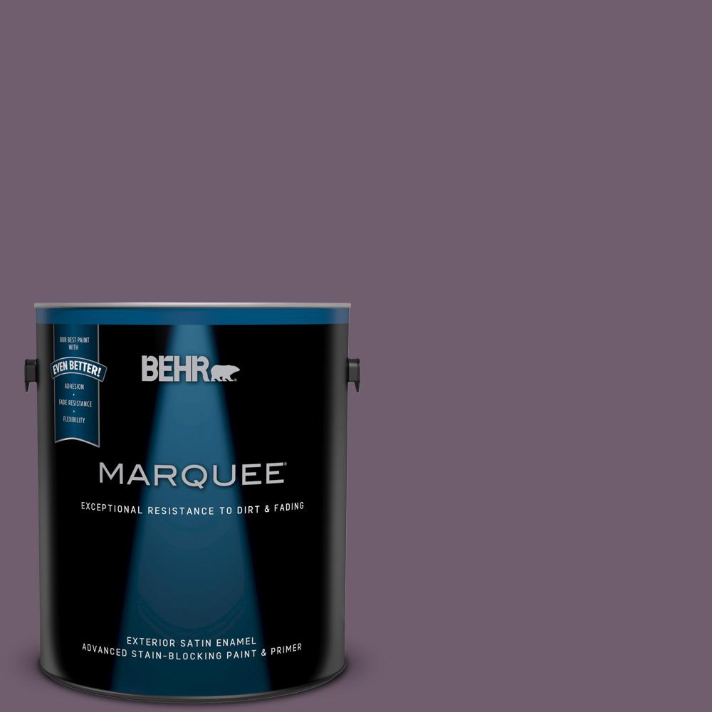 BEHR MARQUEE 1-gal. #MQ1-38 Smoked Mulberry Satin Enamel Exterior Paint ...