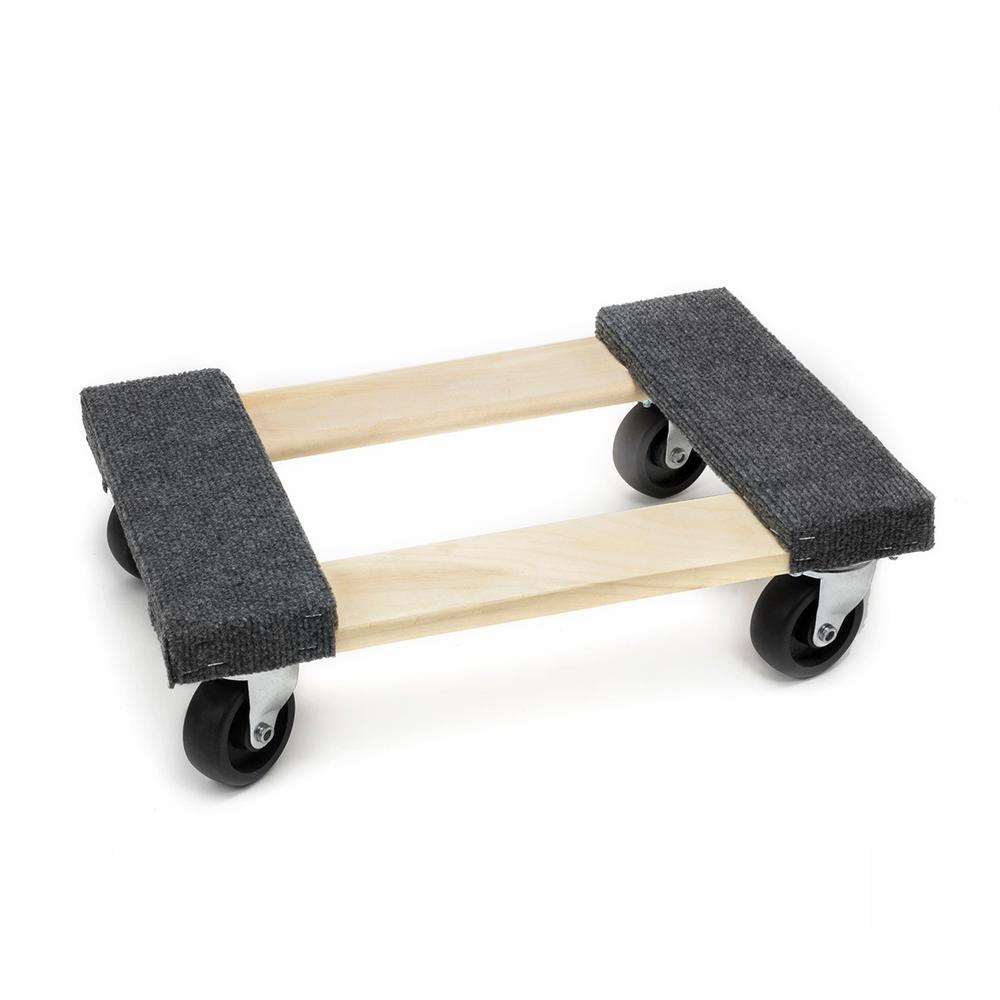 Stark 18 in. x 12 in. Heavy Duty Hardwood Dolly for Moving Furniture