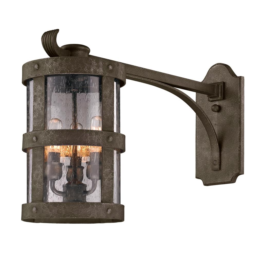 Troy Lighting Barbosa 3-Light Barbosa Bronze Outdoor Wall Mount Sconce ...