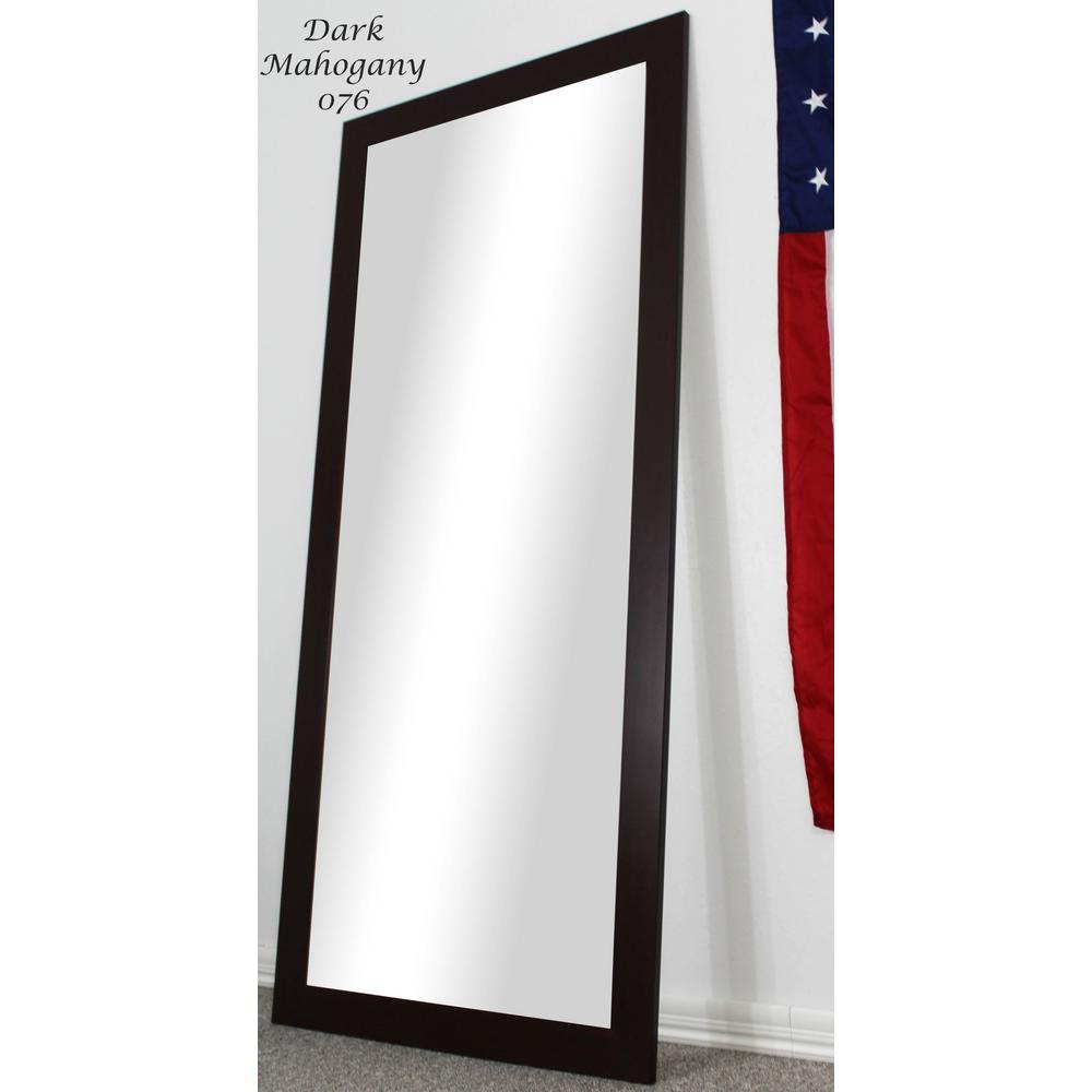 63.5 in. x 25.5 in. Dark Mahogany Full Body and Floor Length Vanity