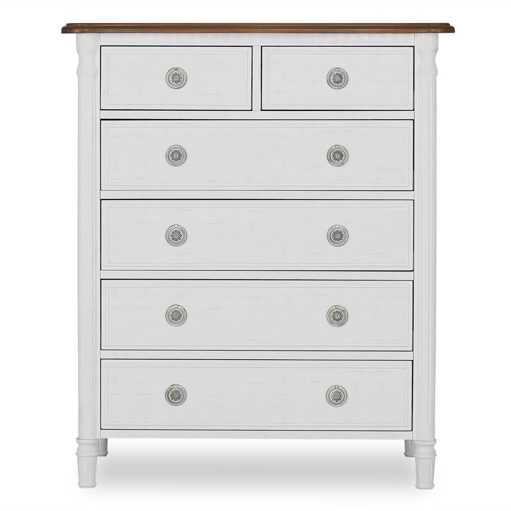 StyleCraft Antique Brass and Antique White Shabby Chic 15Drawer Drawer