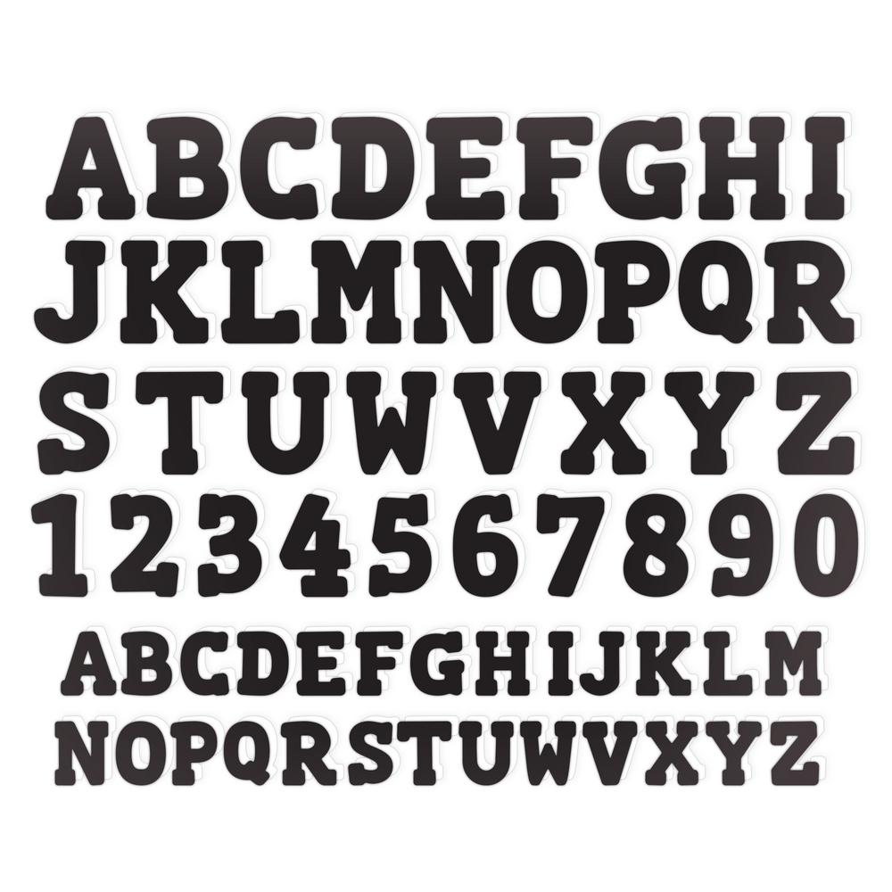 4 in. and 2 in. Black Adhesive Alphabet Letter and Number Stickers for Crafts, School Projects and Signs (150-Pieces)