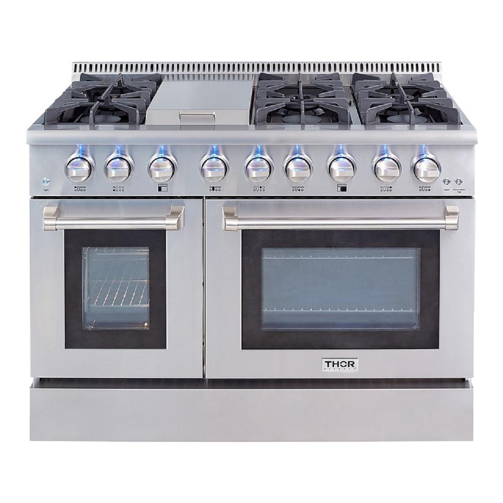 Thor Kitchen 48 In 6 7 Cu Ft Professional Gas Range In