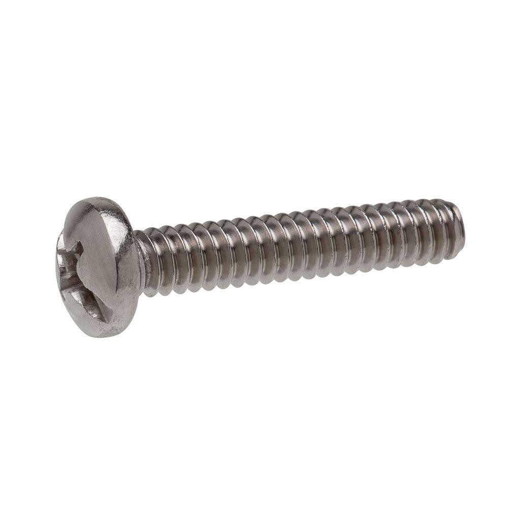 Everbilt 1 4 In X 1 1 2 In Pan Head Stainless Steel Machine Screw   Everbilt Machine Screws 801601 64 1000 