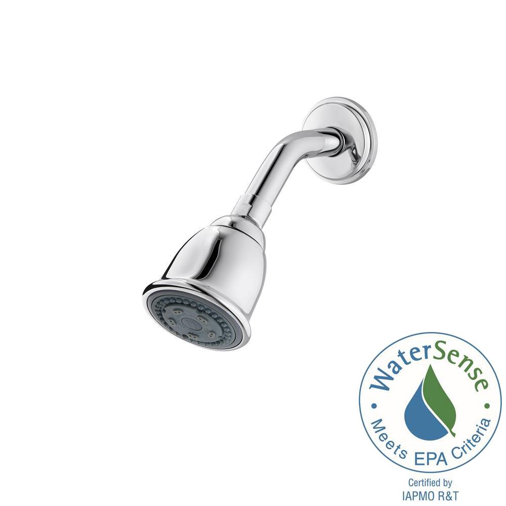 Pfister 2Spray Shower Head Face 231/32 in. Fixed Shower Head with Arm and Flange in Polished