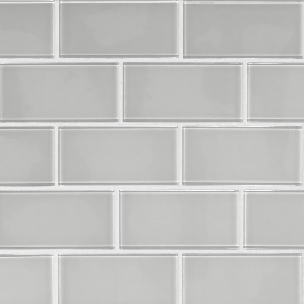 Msi Ice 3 In X 6 8mm Glossy Gl Wall Tile 1 Sq Ft X 6 In 8mm Glossy Gl Wall Tile