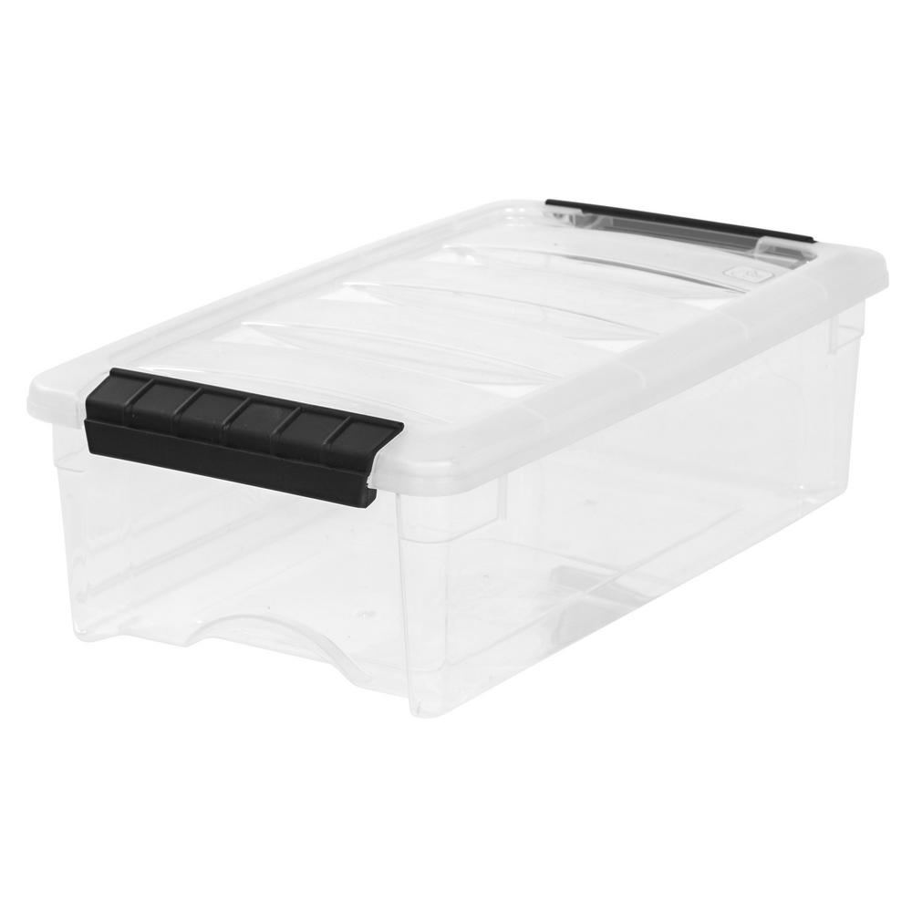 Iris 5 Qt Stack And Pull Storage Box In Clear 10 Pack