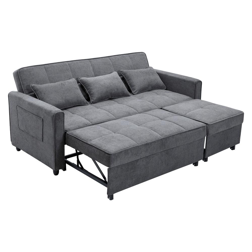 Relax A Lounger Skylar Pullout Grey King Sized Sofa Skylar Pullout
