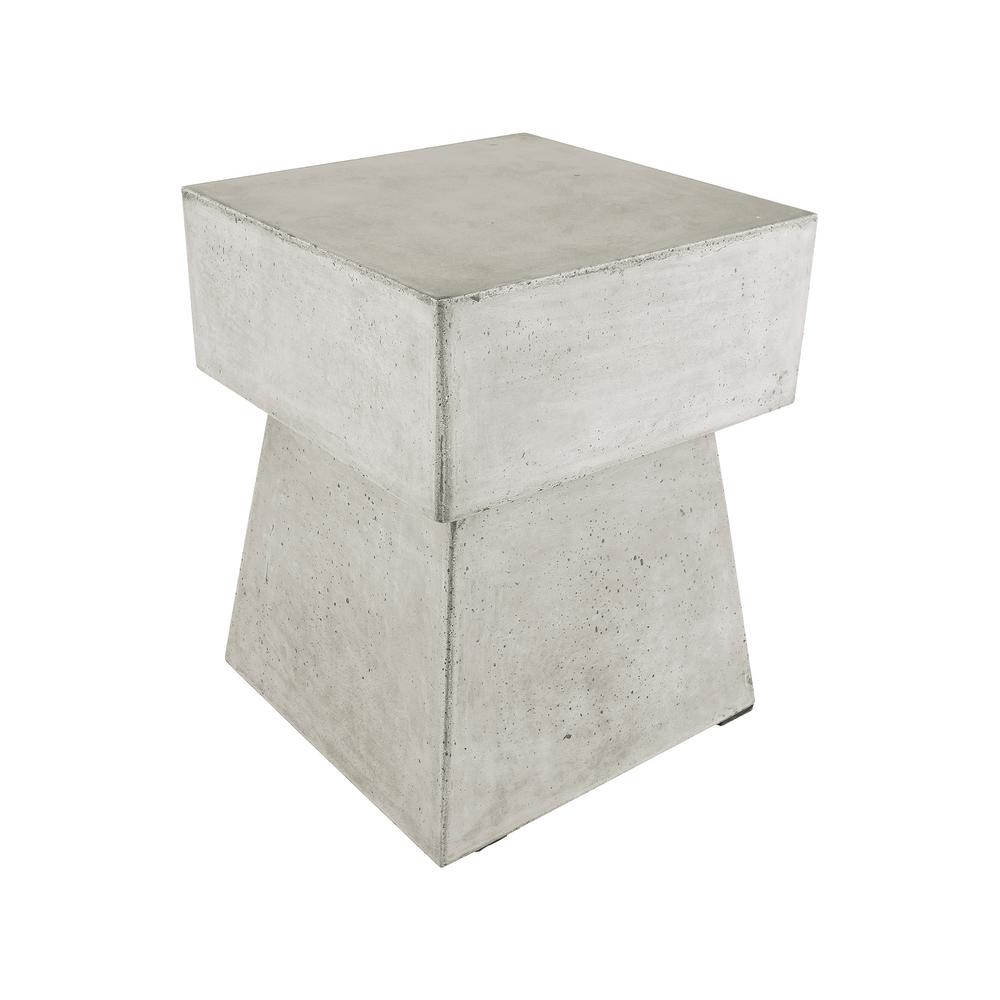 Titan Lighting 18 In Mushroom Gray Polished Concrete Stool Tn Mushroom Gray Polished Concrete Stool