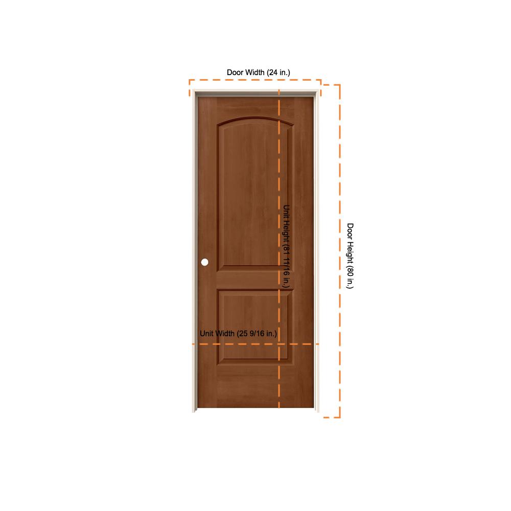 Jeld Wen 24 In X 80 In Continental Hazelnut Stain Right Hand