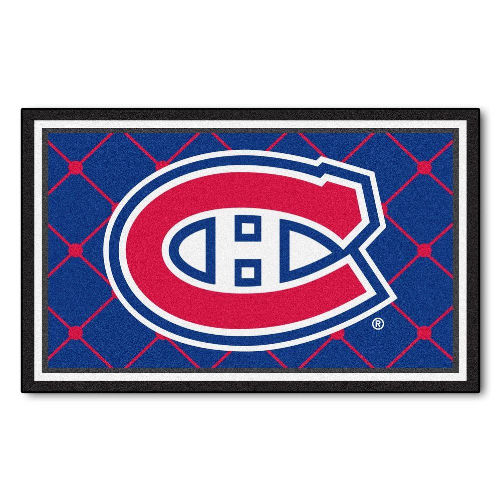 Fanmats Montreal Canadians 4 Ft X 6 Area Rug 10410 The Home Depot Fanmats Montreal Canadians 4 Ft X 6 Area Rug