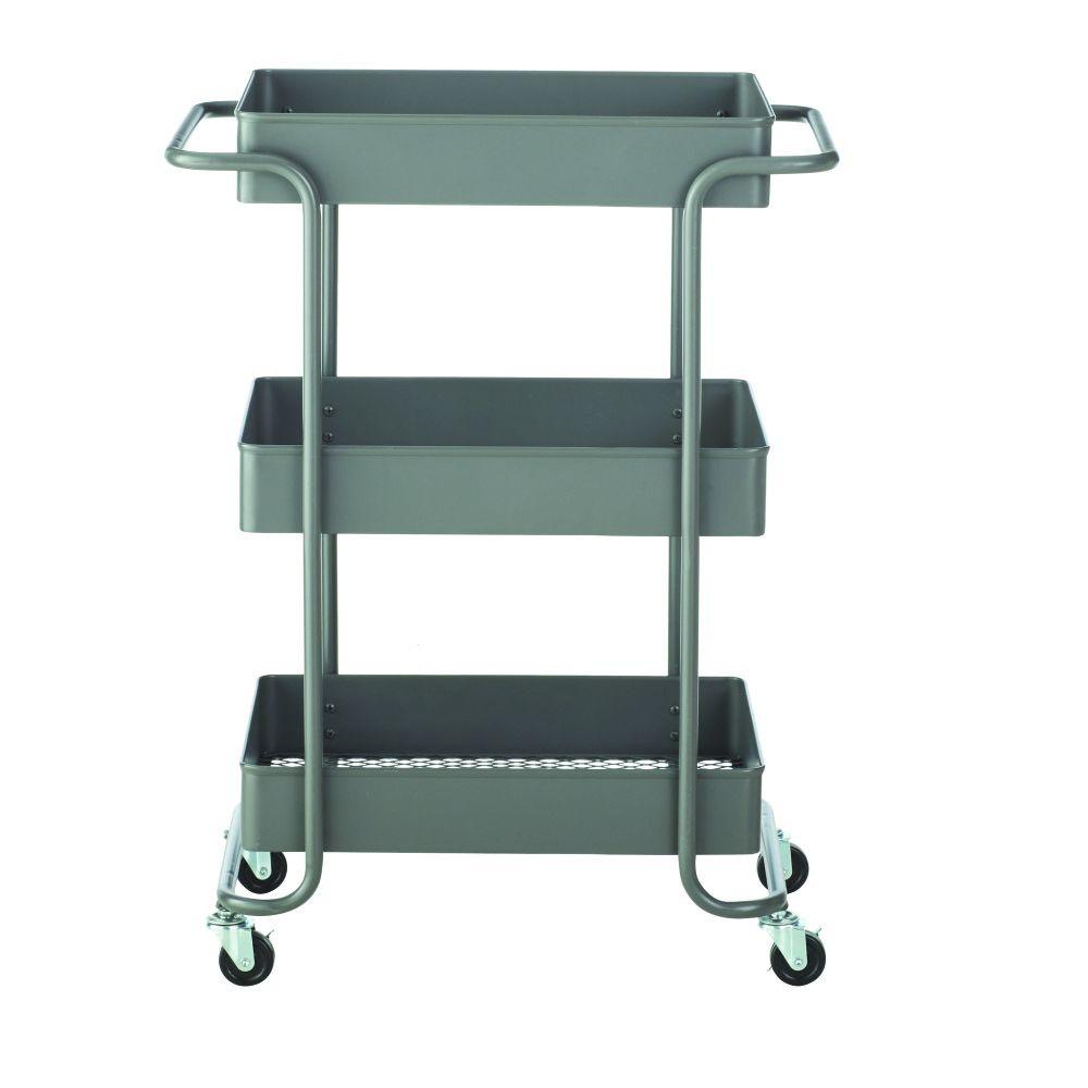 Home Decorators Collection Becker 6Drawer Metal Cart in White