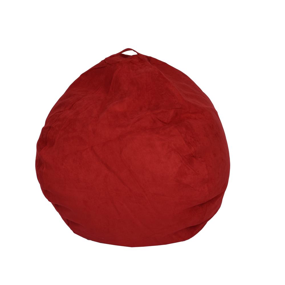 Ace Casual Furniture Red Microsuede Bean Bag-9800701 - The Home Depot