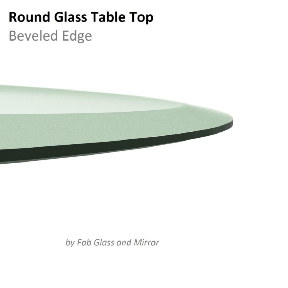 Fab Glasirror 30 In Clear Round Glass Table Top 1 2