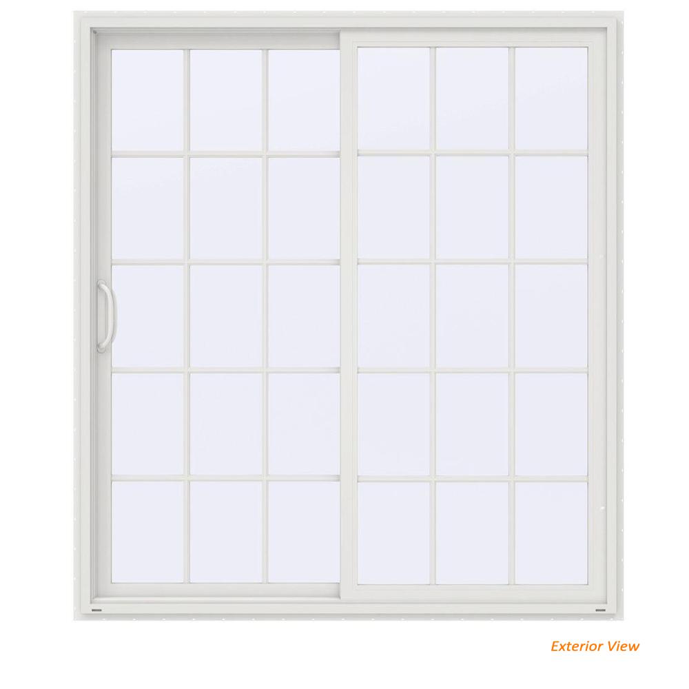 Jeld Wen 72 In X 80 In White Left Hand Vinyl Patio Door With Low