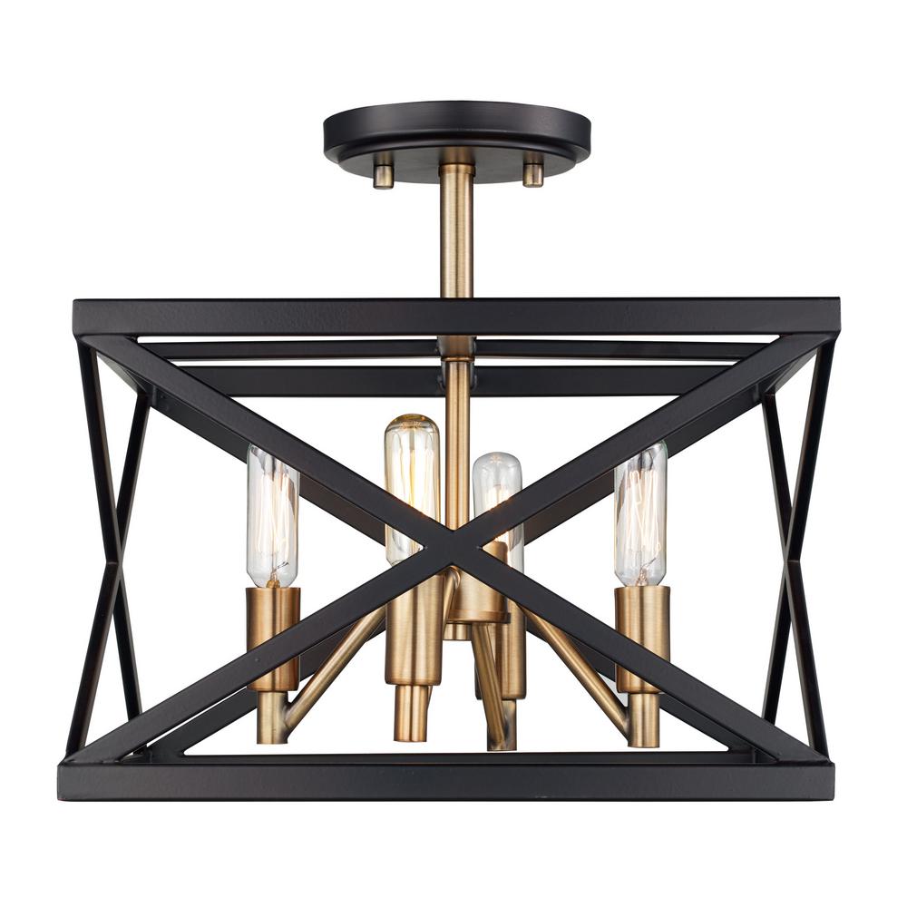 Ackerman 4 Light Rubbed Oil Bronze Antique Br Semi Flush Mount Ackerman 4 Light Rubbed Oil Bronze Antique Br Semi Flush Mount
